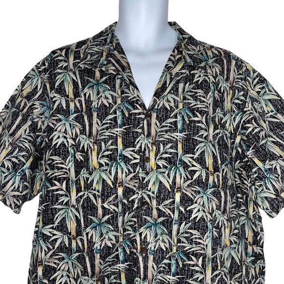 RJC Hawaiian Shirt Mens 2XL Bamboo Aloha Tribal Hawaiian Vacation Beach Colorful - Picture 2 of 10